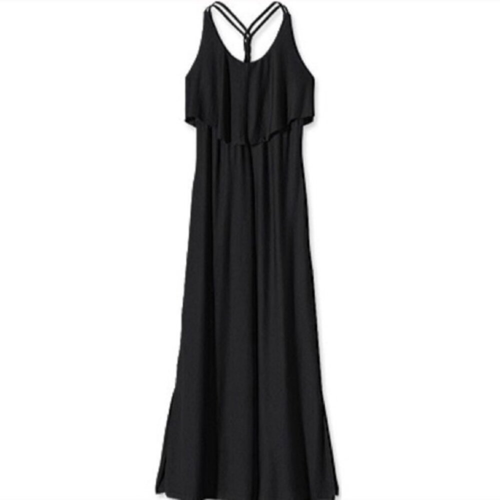 Women's Small (S) - Long Black Patagonia Folly Beach Dress